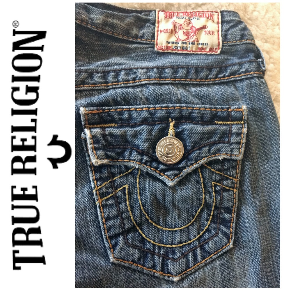 “TRUE RELIGION” Joey Big T Flare Jeans 😍